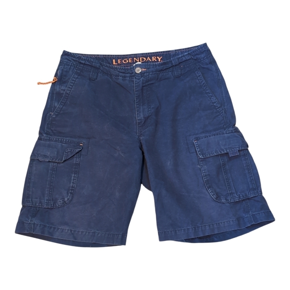 Men's Legendary Whitetails Navy Blue Cargo Shorts Sz 34